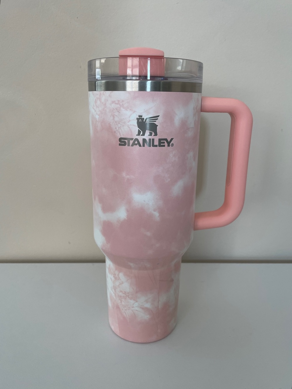 Stanley Pink Marble Handle Travel Tumbler